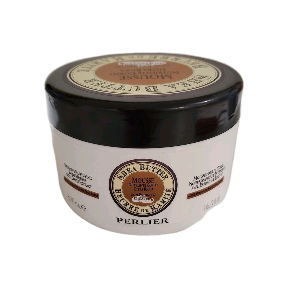 Perlier Shea Butter and Date Body Mousse 16.9 fl. oz. New & Sealed Jumbo